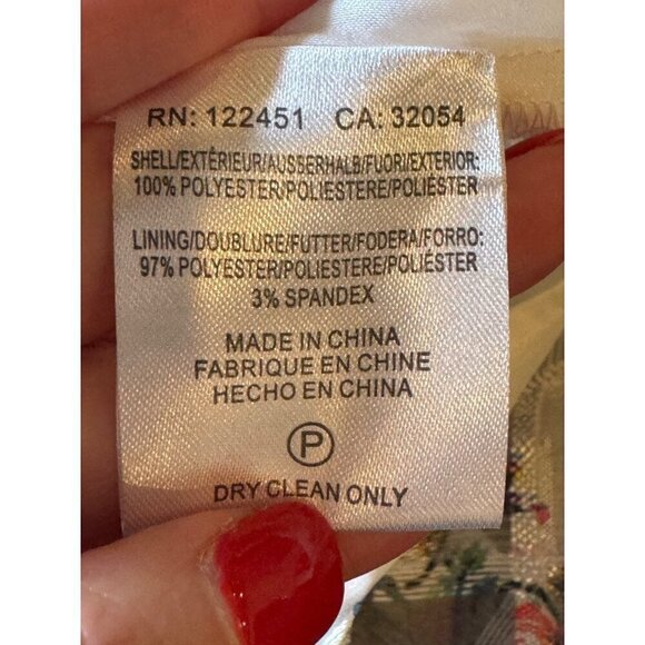 Maeve Anthropologie Dress Women 2‎ White Floral Peony Garden Mini Cottagecore - Picture 14 of 14